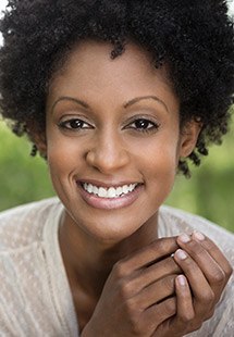 Woman with  healthy smile