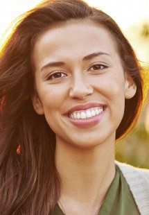 Woman with healthy teeth and gums