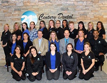 21st Century Dental of Irving team members in waiting area