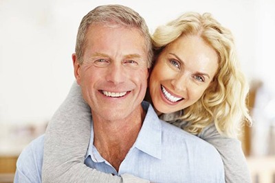 Older couple smiling