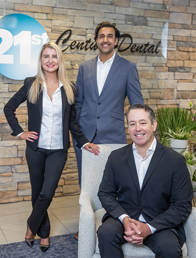 The three smiling dentists at 21st Century Dental of Irving