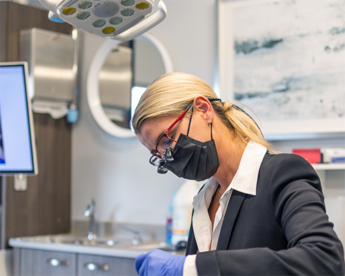 Doctor Bristow treating a dental patient