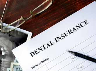 Dental insurance form on a desk