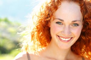 woman smiling with white teeth