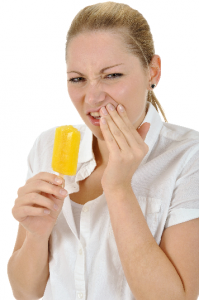 woman with sensitive teeth